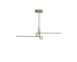 Cinto Semi Flush Ceiling Light Pendant 24W LED, 3000K, 1950lm, Antique Brass - thumbnail 1