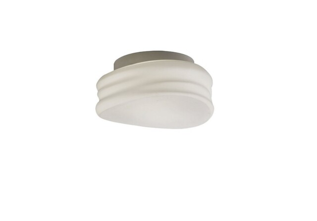 Mediterraneo Flush Ceiling, Wall 2 Light GU10 Small, Frosted White Glass - image 1
