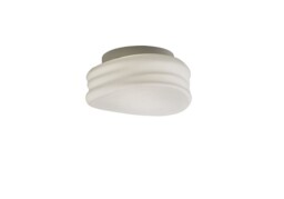 Mediterraneo Flush Ceiling, Wall 2 Light GU10 Small, Frosted White Glass