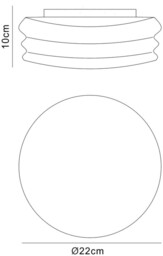 Mediterraneo Flush Ceiling, Wall 2 Light GU10 Small, Frosted White Glass - thumbnail 2