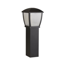 Outdoor Post (730mm Height) - Black With Clear Frosted Panels - thumbnail 3