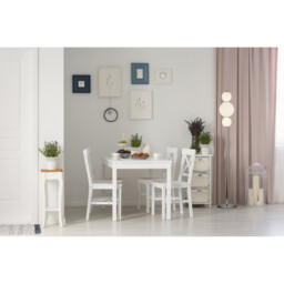 3 Light Floor Lamp, Chrome With Opal Glass Shade - thumbnail 2