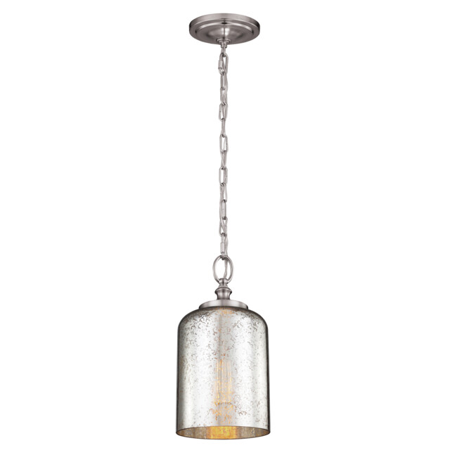 Hounslow 1 Light Ceiling Mini Pendant Brushed Steel, E27 - image 1