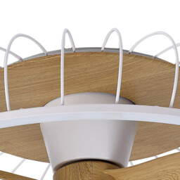 Nature LED Dimmable Ceiling Light & 30W DC Reversible Fan, White/Wood Remote & APP Control - thumbnail 5