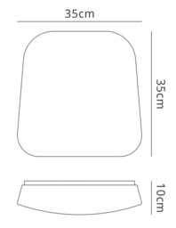 Fusion Flush Ceiling, Flush Wall 18W Medium LED 3000K, 1800lm, White Acrylic - thumbnail 2