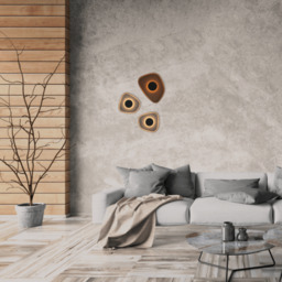 Zephira Flush Wall Lamp Black-Grey LED 3000K - thumbnail 3