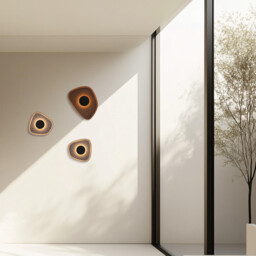 Zephira Flush Wall Lamp Black-Grey LED 3000K - thumbnail 2