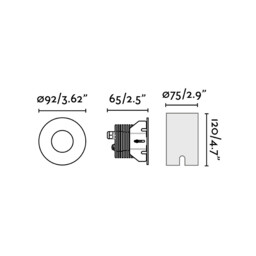 Grund Outdoor LED Recessed Ground Lamp Anodized Black 13W 3000K IP67 - thumbnail 3