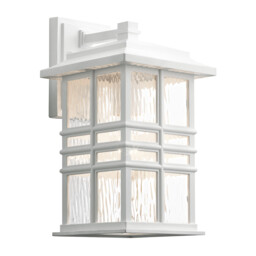 Beacon Outdoor 1 Light Wall Lantern, White, IP44, E27 - thumbnail 1