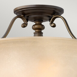 Dunhill 2 Light Semi Flush Ceiling Light Royal Bronze, E27 - thumbnail 2
