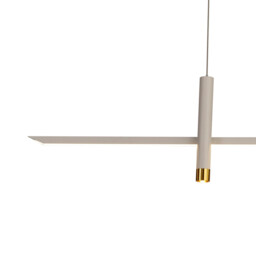 Esparta Linear Pendant, 30W LED, 3000K, 1400lm, White / Gold, 3yrs Warranty - thumbnail 5