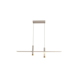 Esparta Linear Pendant, 30W LED, 3000K, 1400lm, White / Gold, 3yrs Warranty - thumbnail 1