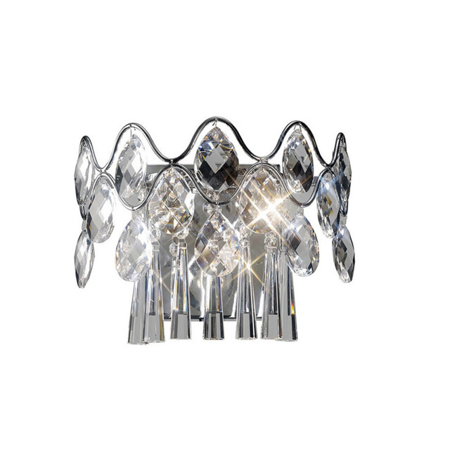 Kenzie Wall Lamp Switched 3 Light G4 Polished Chrome/Crystal, NOT LED/CFL Compatible - image 1