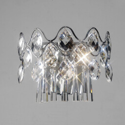 Kenzie Wall Lamp Switched 3 Light G4 Polished Chrome/Crystal, NOT LED/CFL Compatible - thumbnail 2