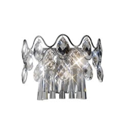 Kenzie Wall Lamp Switched 3 Light G4 Polished Chrome/Crystal, NOT LED/CFL Compatible - thumbnail 1