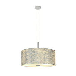 Baymont Polished Chrome 5 Light E27 Single Pendant With 60cm x 22cm Silver Leaf Shade - thumbnail 5