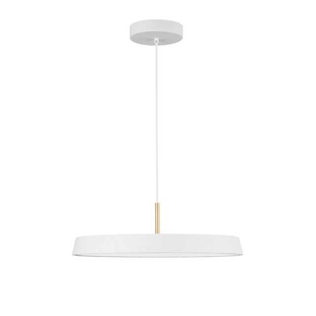 Vetro Integrated LED Pendant Ceiling Light Matt White Aluminium LED 41W 2693Lm 3000K - image 1
