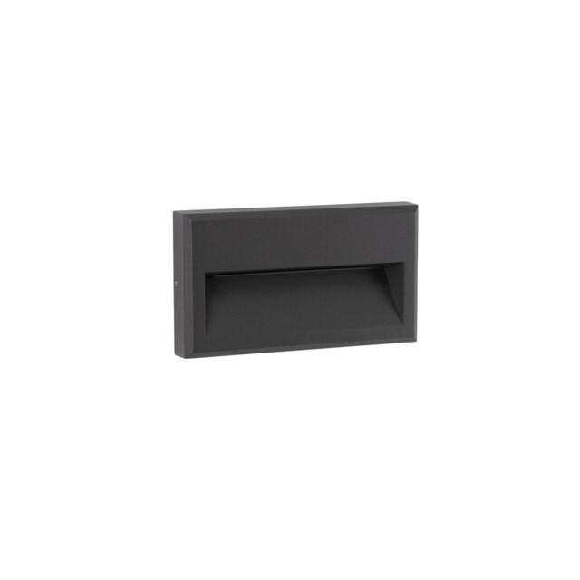 Rio Outdoor Flush Wall Lamp Anthracite Aluminium, Clear Glass LED 6W 122.31Lm 3000K IP65 - image 1