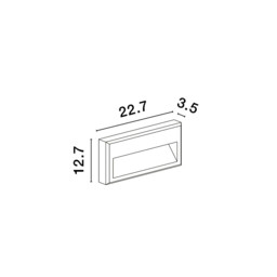 Rio Outdoor Flush Wall Lamp Anthracite Aluminium, Clear Glass LED 6W 122.31Lm 3000K IP65 - thumbnail 5