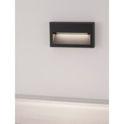 Rio Outdoor Flush Wall Lamp Anthracite Aluminium, Clear Glass LED 6W 122.31Lm 3000K IP65 - thumbnail 3