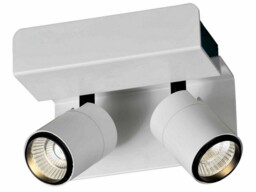 Fusion Surface Mounted Spotlight , Wall Light 2 x 7W LED 3000K, 960lm, Matt White , Black - thumbnail 1