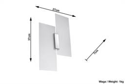 Fabiano 2 Light Wall Light White, Chrome, E27 - thumbnail 5
