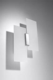 Fabiano 2 Light Wall Light White, Chrome, E27 - thumbnail 2