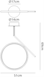 Olimpia Ceiling, 25W LED, 3000K, 1875lm, IP20, Satin Gold - thumbnail 2