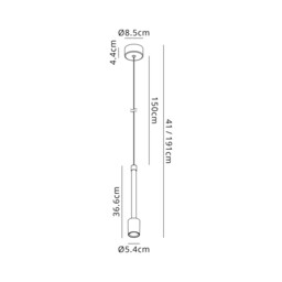 Fugaz Pendant, 7W LED, 3000K, 520lm, Mocha/Rose Gold, 3yrs Warranty - thumbnail 3