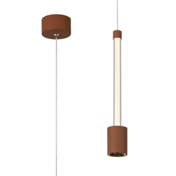 Fugaz Pendant, 7W LED, 3000K, 520lm, Mocha/Rose Gold, 3yrs Warranty - thumbnail 1