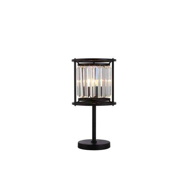 Guilford Table Lamp, E27, Satin Black, Clear - image 1