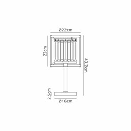 Guilford Table Lamp, E27, Satin Black, Clear - thumbnail 2