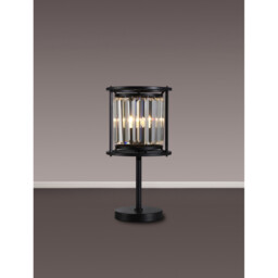 Guilford Table Lamp, E27, Satin Black, Clear - thumbnail 3