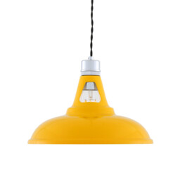 Vienna Industrial Dome Pendant, Chrome, Yellow - thumbnail 2
