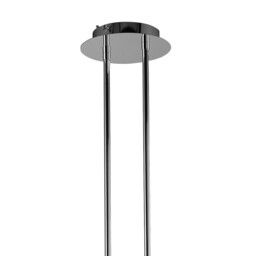 Tiffany Pendant 6+6 Light E27+G9 Oval, Polished Chrome With Cream Shade & Clear Crystal - thumbnail 3