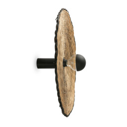 Costas 600 H140 Black, Rattan Wall / Ceiling Lamp