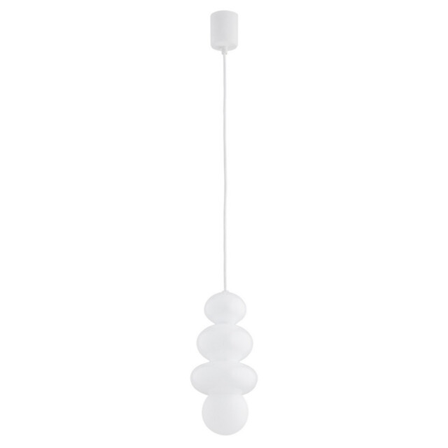 Orlando Plus Slim Pendant Ceiling Light Opal White Gloss, Opal Matte G9, IP44 - image 1