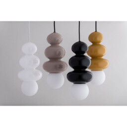 Orlando Plus Slim Pendant Ceiling Light Opal White Gloss, Opal Matte G9, IP44 - thumbnail 2