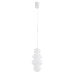 Orlando Plus Slim Pendant Ceiling Light Opal White Gloss, Opal Matte G9, IP44