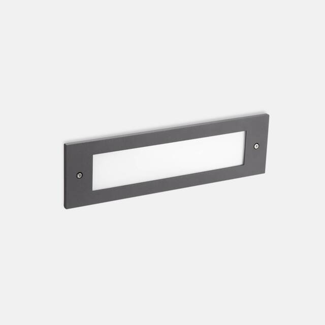 Micenas Outdoor LED Recessed Wall Light Dark Grey 29.8cm 1140lm 3000K IP65 - Special Offer