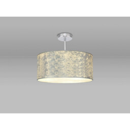 Baymont Polished Chrome E27 Semi Flush Fixture With 40cm x 18cm Silver Leaf Shade - thumbnail 2