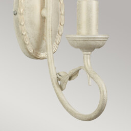 Olivia 1 Light Indoor Candle Wall Light Gold, Ivory, E14 - thumbnail 3