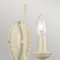 Olivia 1 Light Indoor Candle Wall Light Gold, Ivory, E14 - thumbnail 2