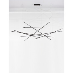 Raccio Integrated LED Pendant Ceiling Light Black Metal LED 109W 6868Lm 3000K - thumbnail 3