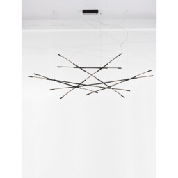 Raccio Integrated LED Pendant Ceiling Light Black Metal LED 109W 6868Lm 3000K - thumbnail 5