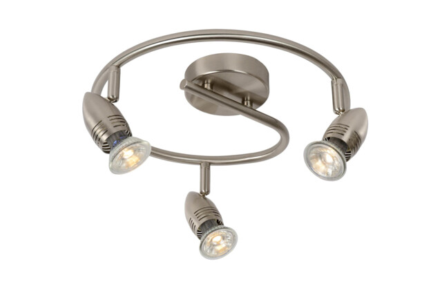 Caro-Led Modern Ceiling Spotlight - Ø 31cm - LED - GU10 - 3x5W 2700K - Satin Chrome - image 1