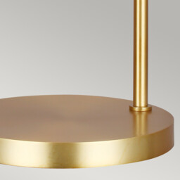 Joan 1 Light Table Lamp, Matt White, Matt White , Burnished Brass, E27 - thumbnail 5