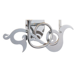 Acanto Wall Lamp 2 Light E14, Polished Chrome With Black Shades - thumbnail 5