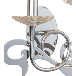 Acanto Wall Lamp 2 Light E14, Polished Chrome With Black Shades - thumbnail 3