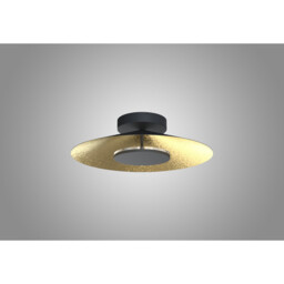 Orion Ceiling 25cm Round, 8W LED, 3000K, 560lm, Gold Leaf/Black, 3yrs Warranty - thumbnail 2
